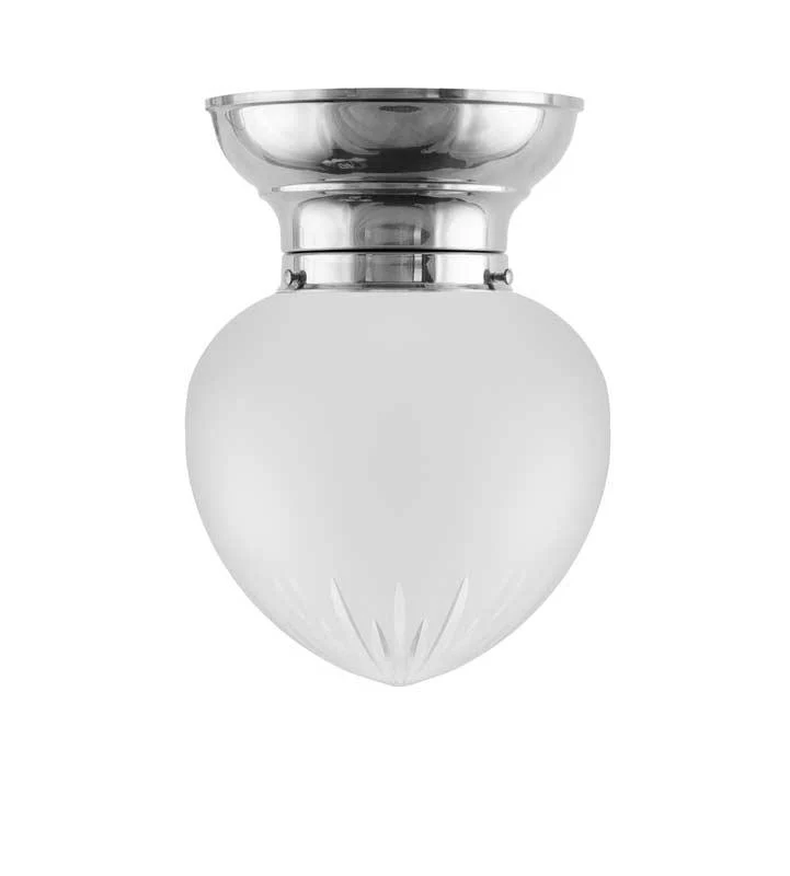 Taklampa - Frödingplafond 100 nickel, slipat mattglas