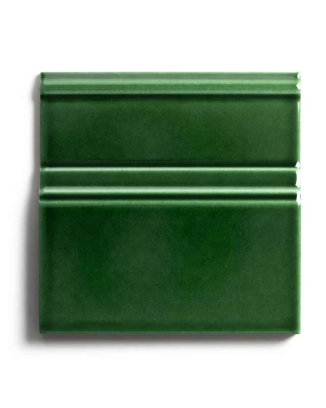 Kakel Victoria - Golvsockel list 15 x 15 cm buteljgrön