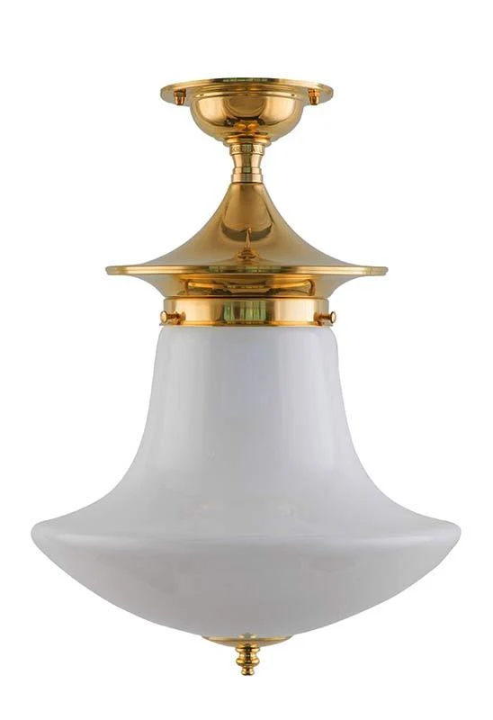 Badrumslampa - Dahlberg 100 mässing, klottrattskärm