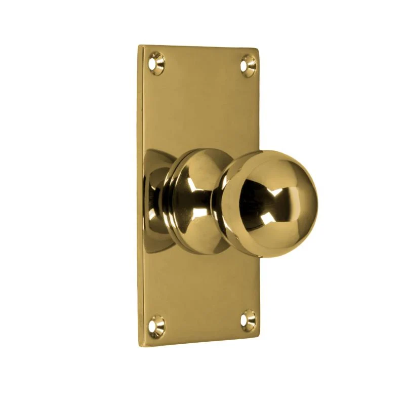 Rund knopp med bottenplatta - Mässing 40 x 70 mm