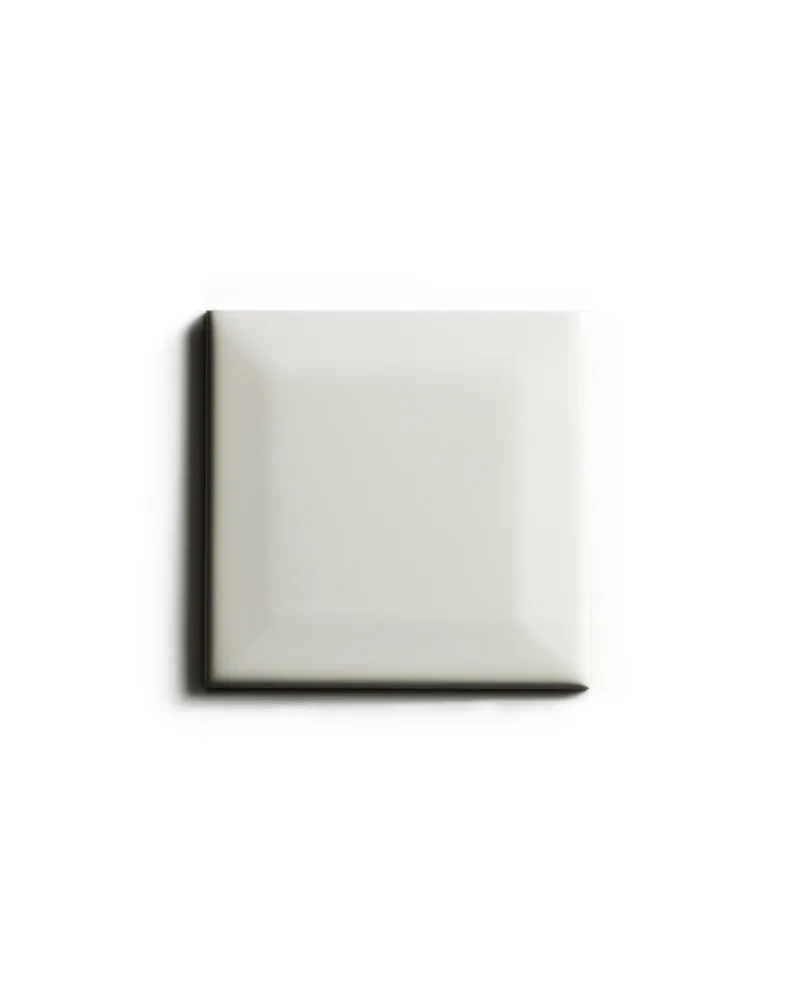 Kakel Victoria - Fasad kant 7,5 x 7,5 cm elfenbensvit, blank
