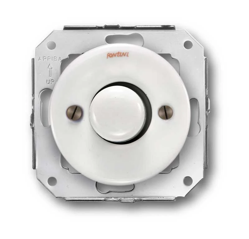 Insats dimmer universal LED 4-100W vitt porslin - Fontini infällt