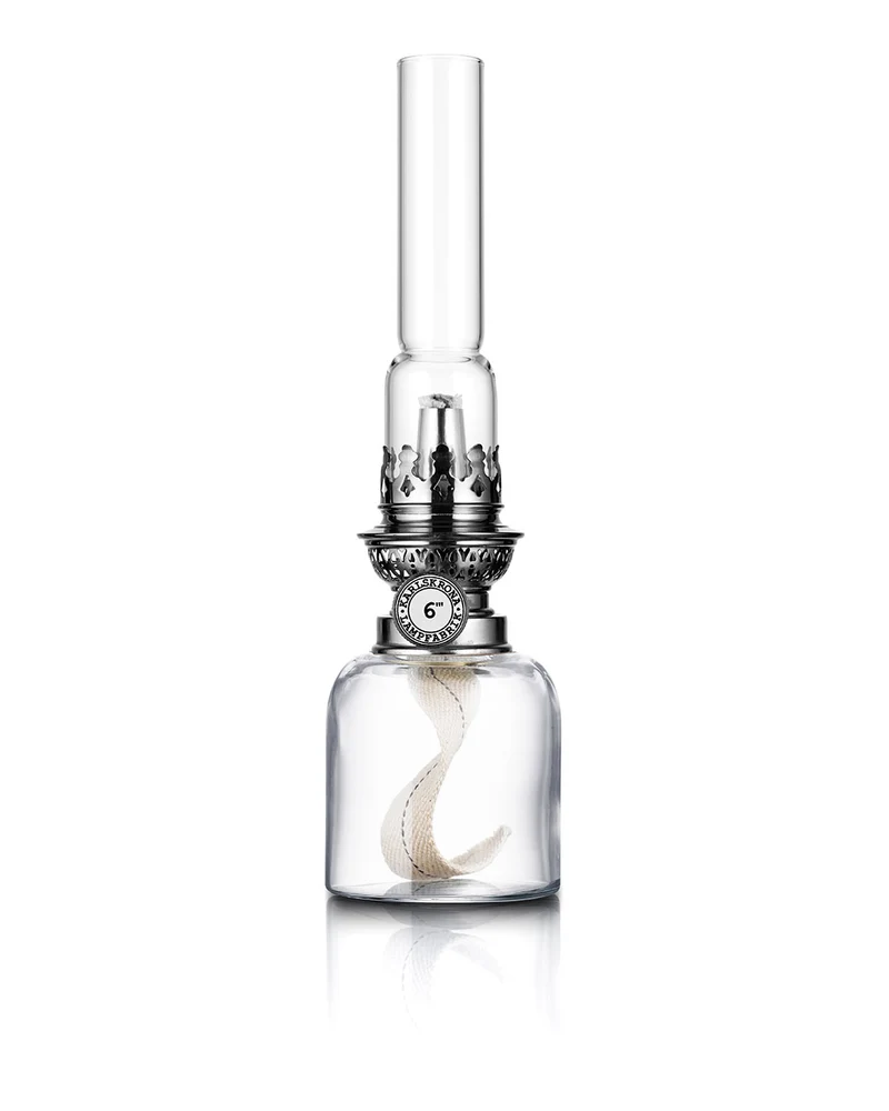 Fotogenlampa - Koholmen, nickel klarglas