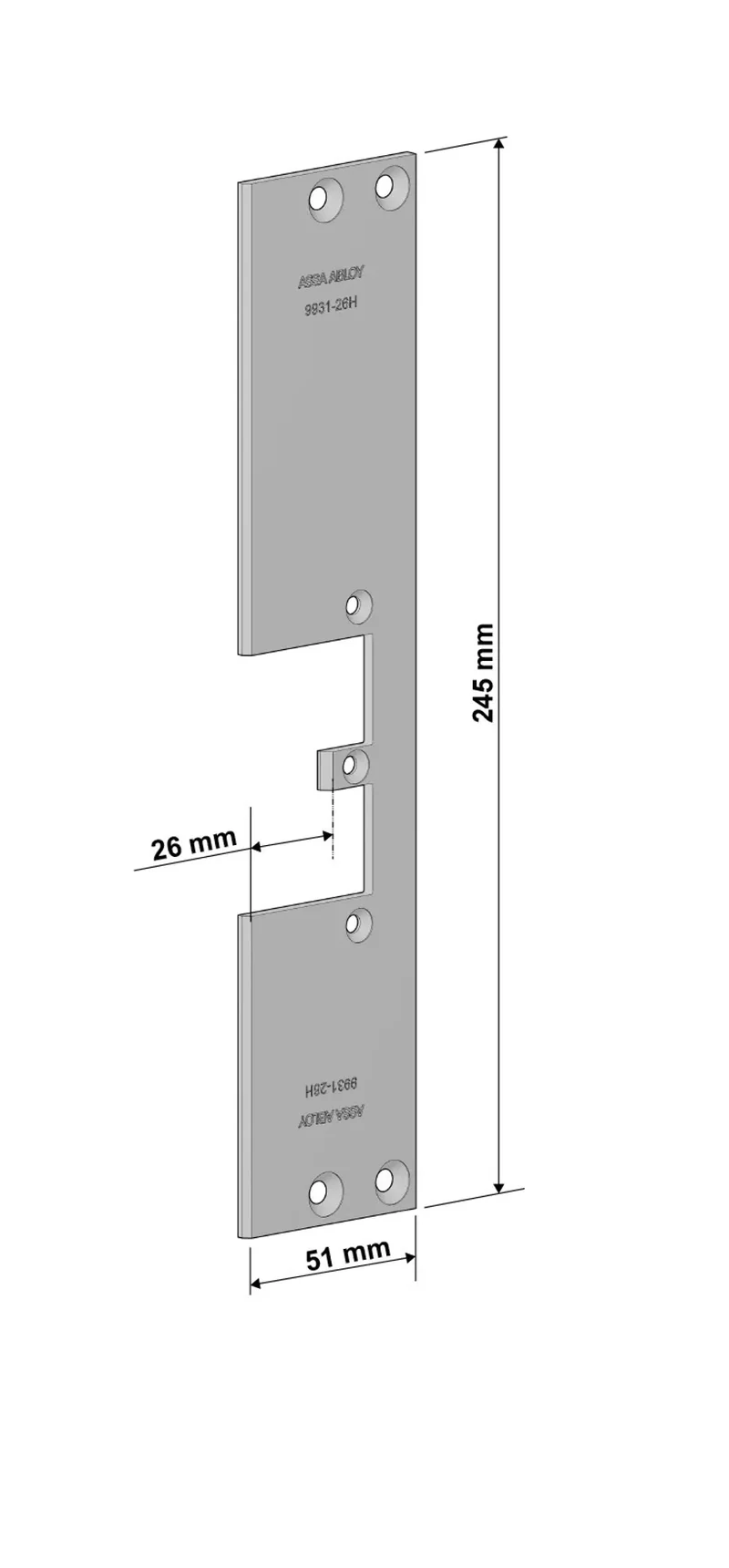 Monteringsstolpe Assa 9931-26H
