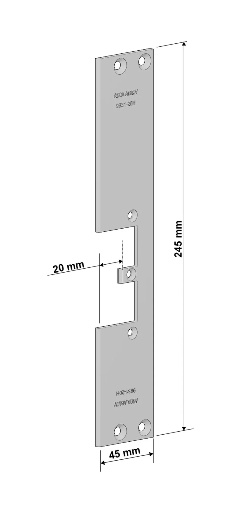 Monteringsstolpe Assa 9931-20H