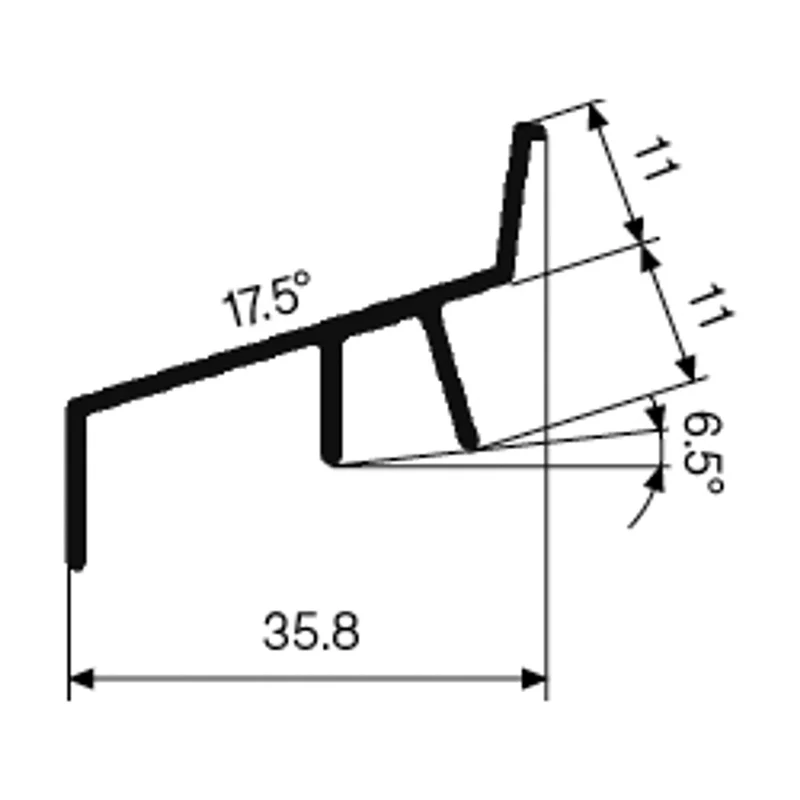 Aluminiumprofil S63397/6000 mm
