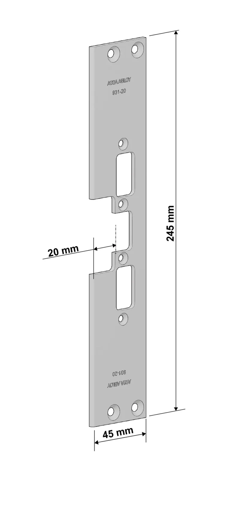 Monteringsstolpe Assa 931-20