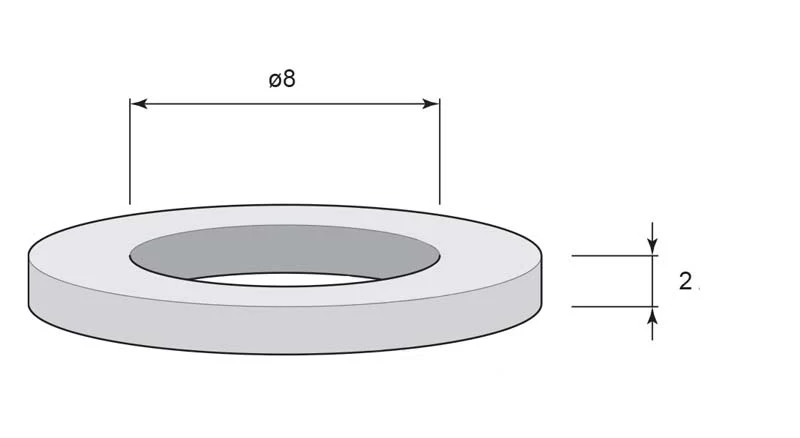 Slitring till gångjärn - Aug Stenman 8 x 2 mm