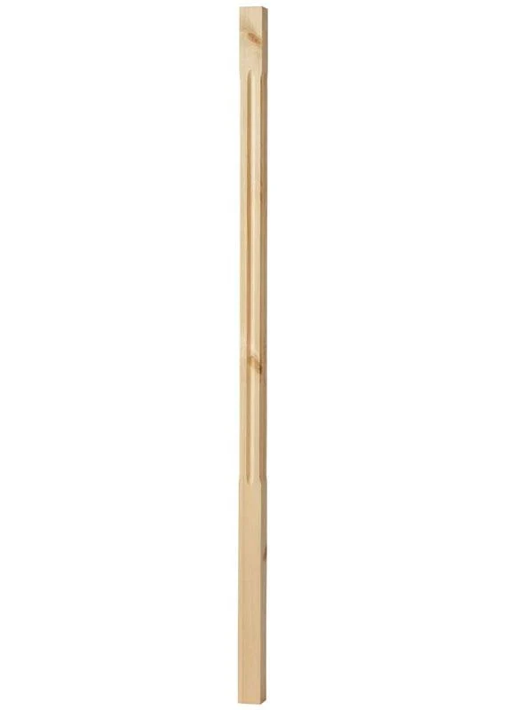Spårad stolpe - Räckespelare 1180 x 40 mm furu
