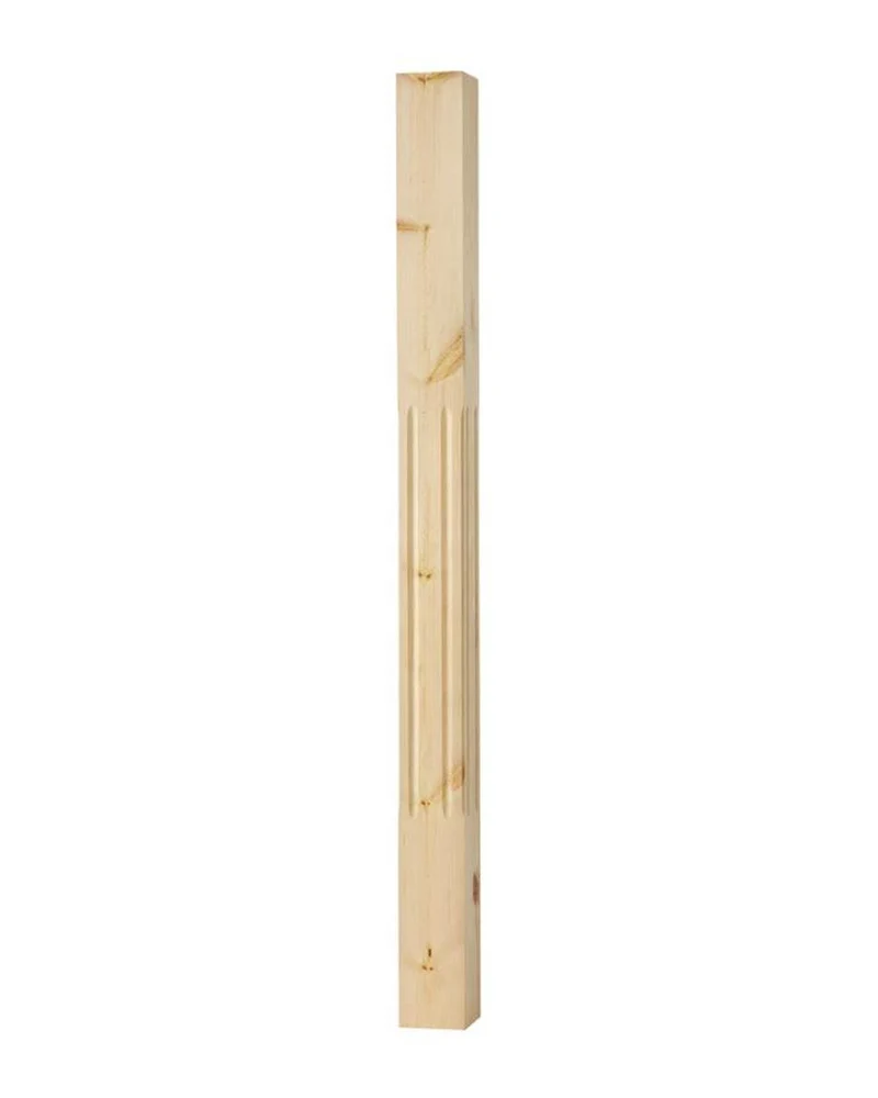 Spårad stolpe - Räckespelare 1180 x 85 mm furu