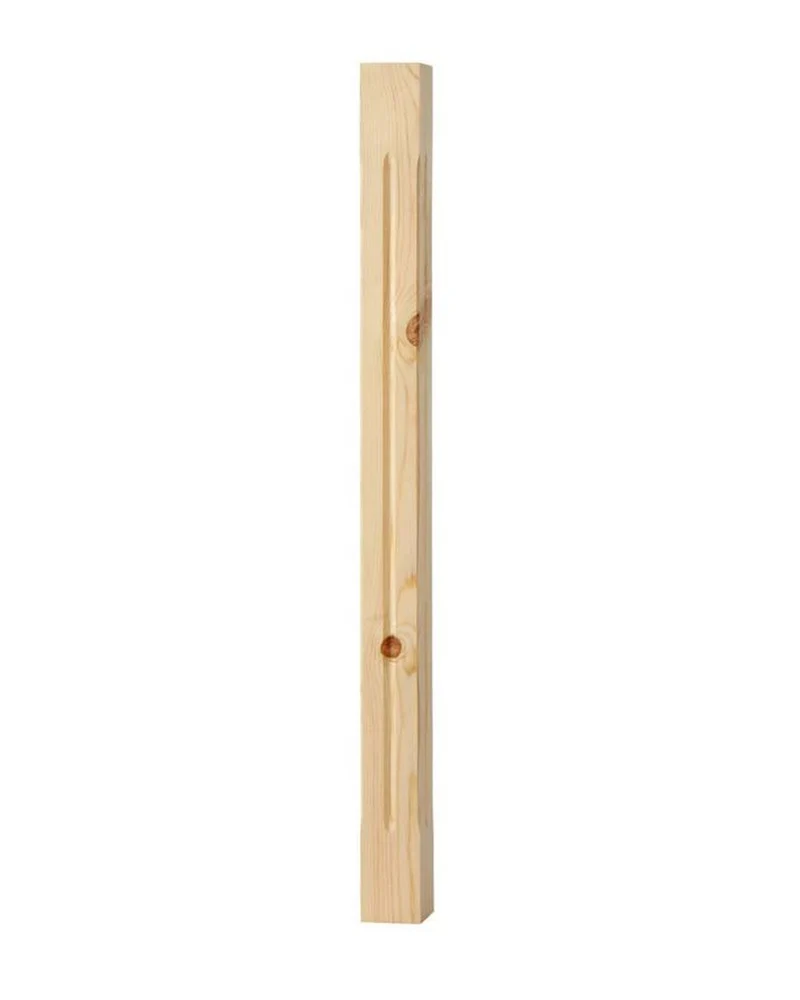 Spårad stolpe - Räckespelare 900 x 65 mm furu