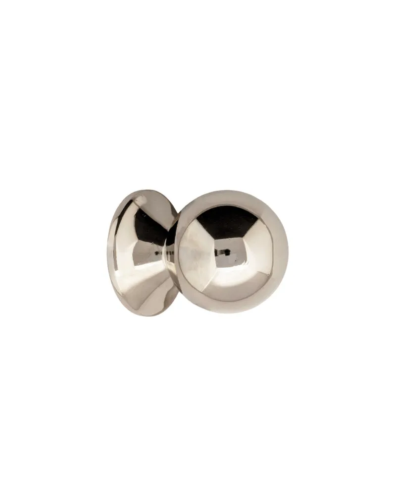 Knopp - Rund 33 mm förnicklad
