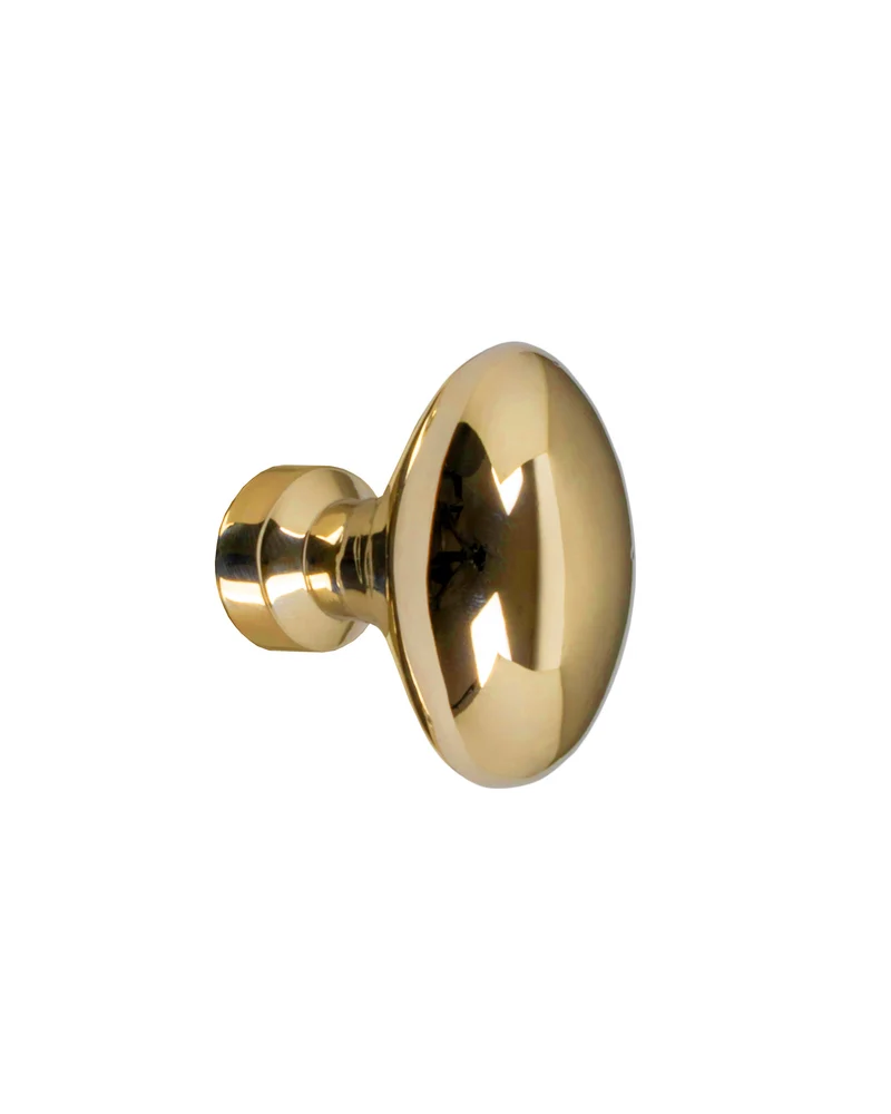 Knopp - Oval mässing 40 mm