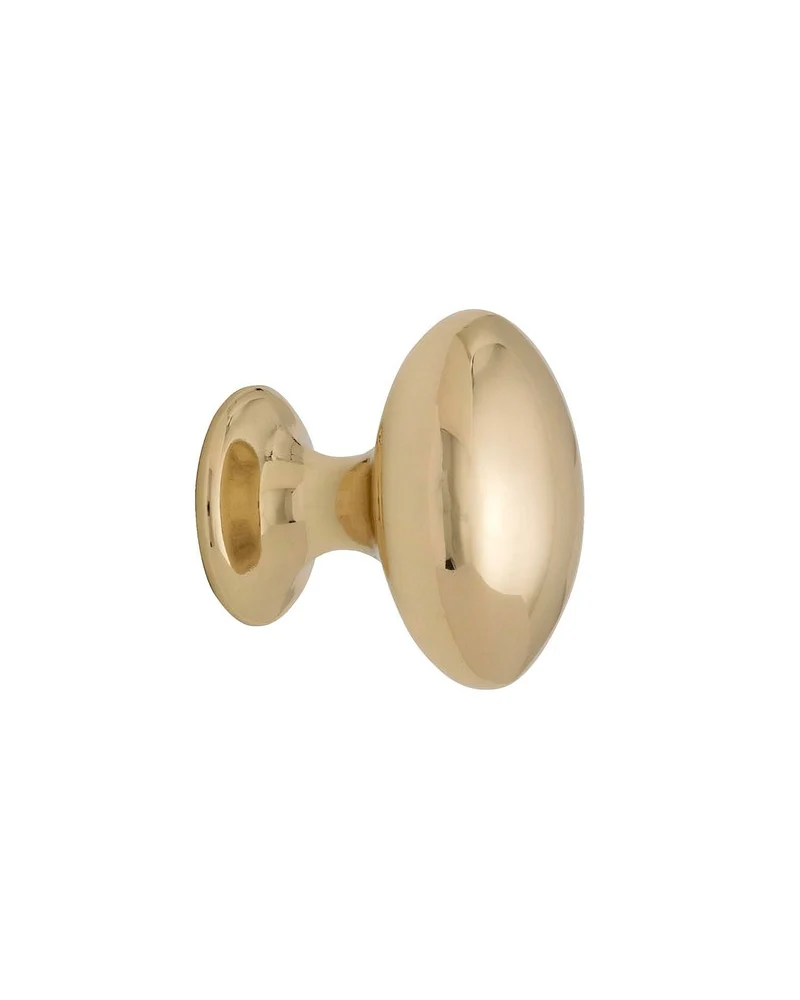 Knopp - Oval lackad mässing 40 mm