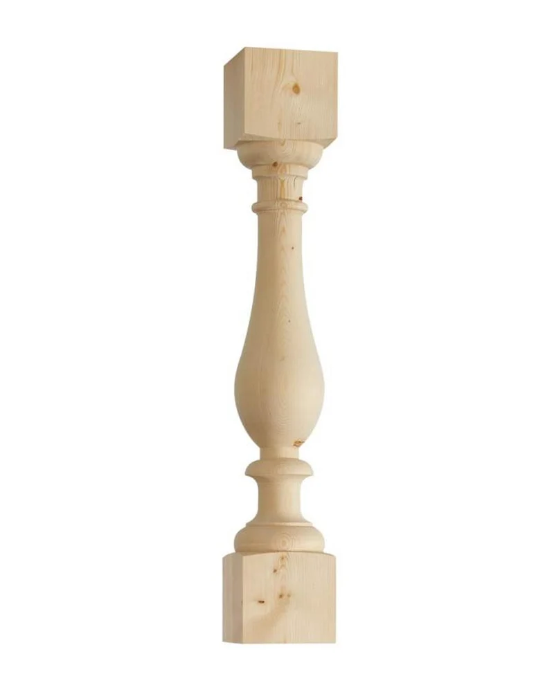 Svarvad stolpe - Baluster gran 800 x 130 mm