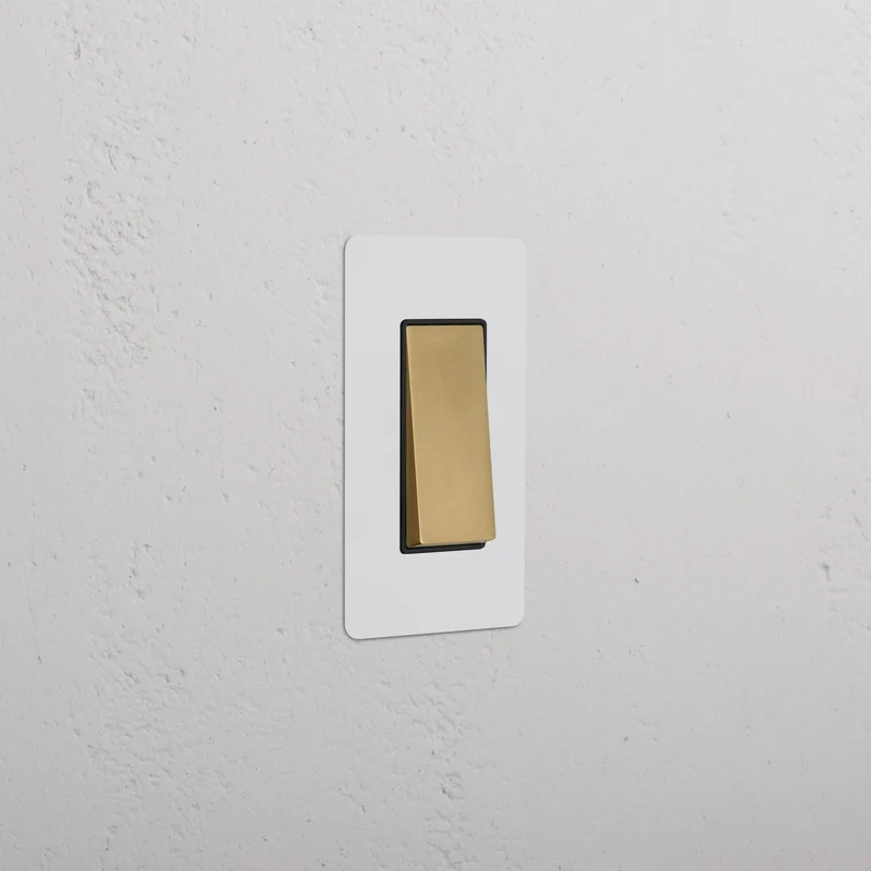 Kew 1G Rocker Switch - Paintable Antique Brass Black
