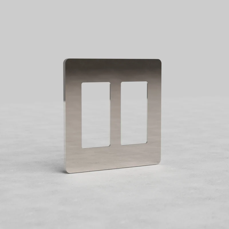 Grove 2G Outlet Plate - Polished Nickel