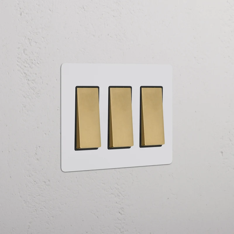 Kew 3G Rocker Switch - Paintable Antique Brass Black