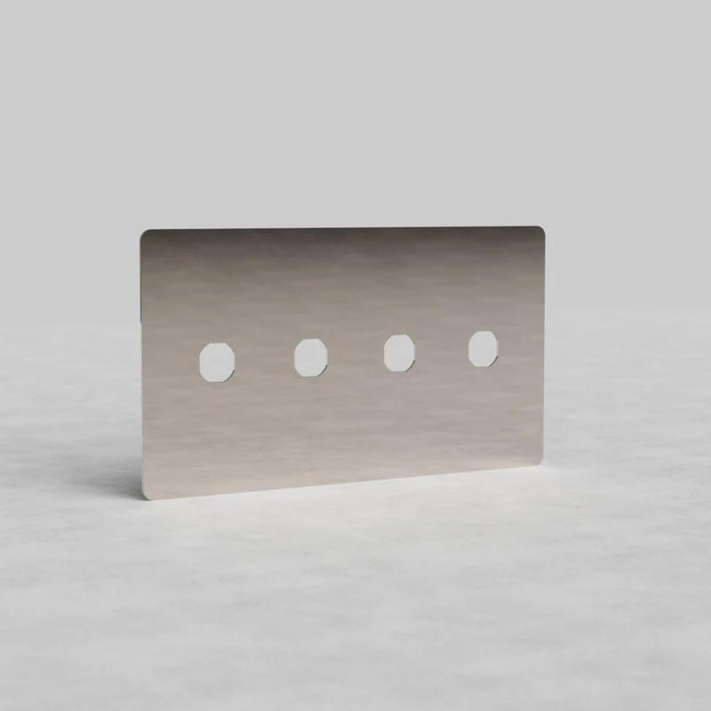 Kew 4G Switch Plate - Polished Nickel