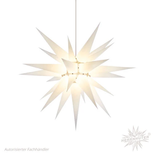 Adventsstjärna vit papper 70 cm