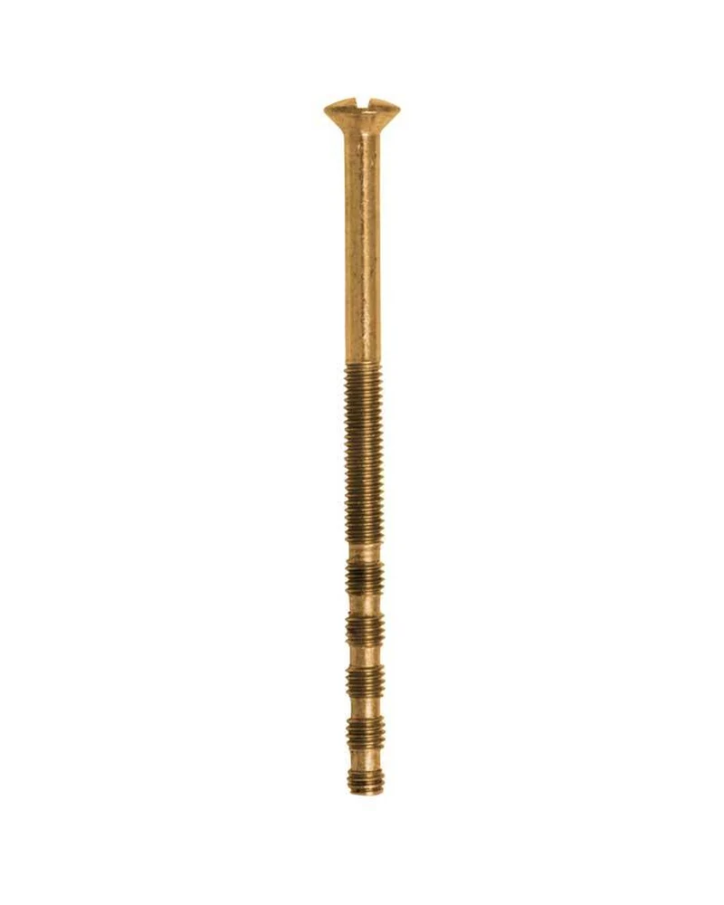 Genomgående skruv M4, spår 65 mm - Mässing