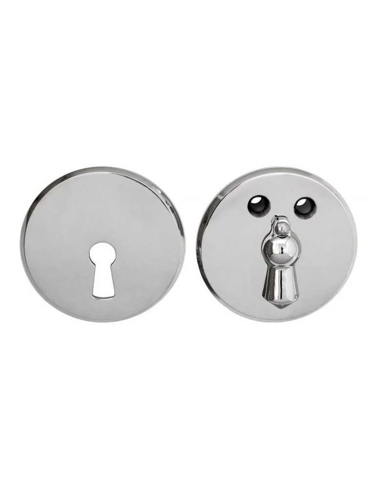 Nyckelskylt - 55 mm nickel med kläpp