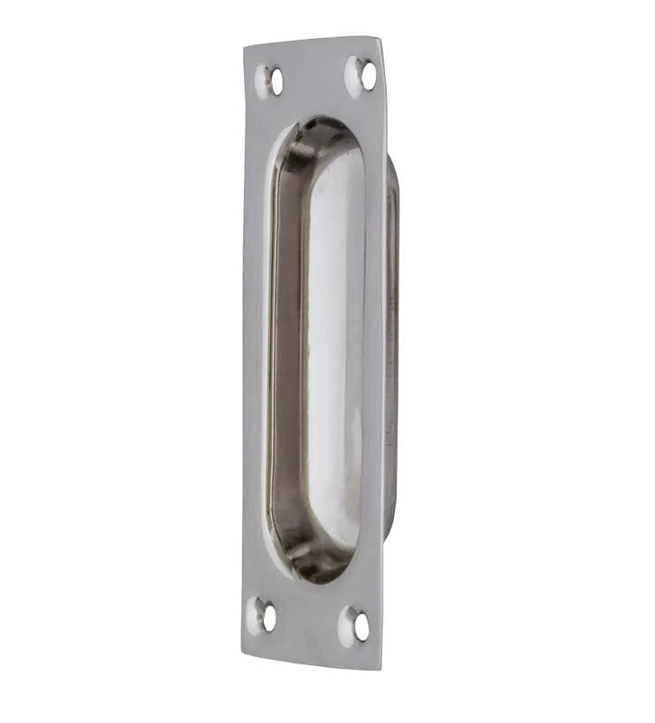 Skjutdörrshandtag - Nickel 95x34 mm