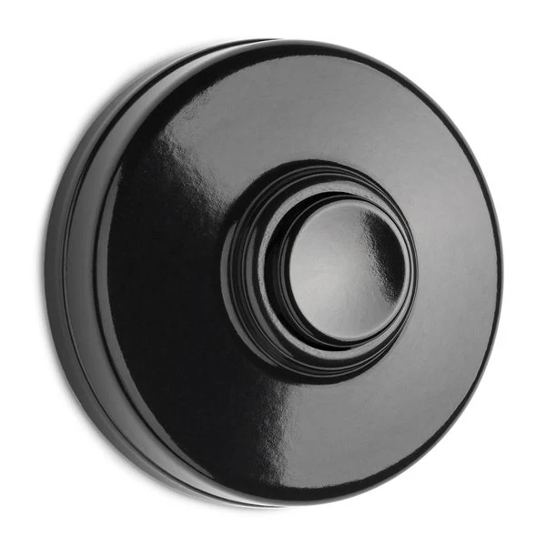 Ringklockeknapp svart bakelit - THPG