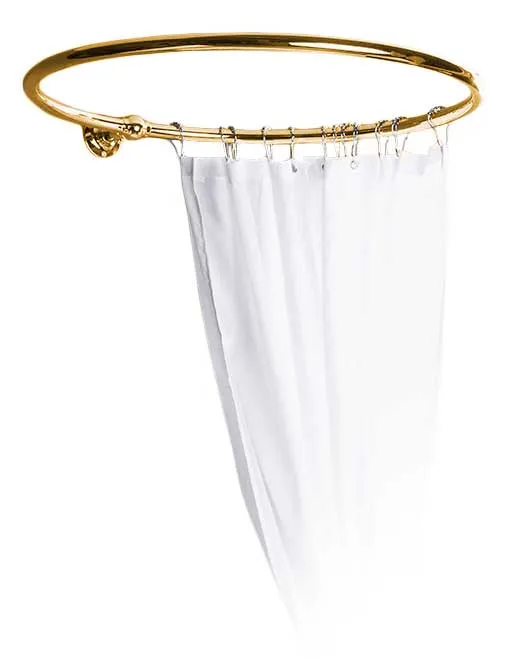Duschdraperihållare - Rund 70 cm mässing