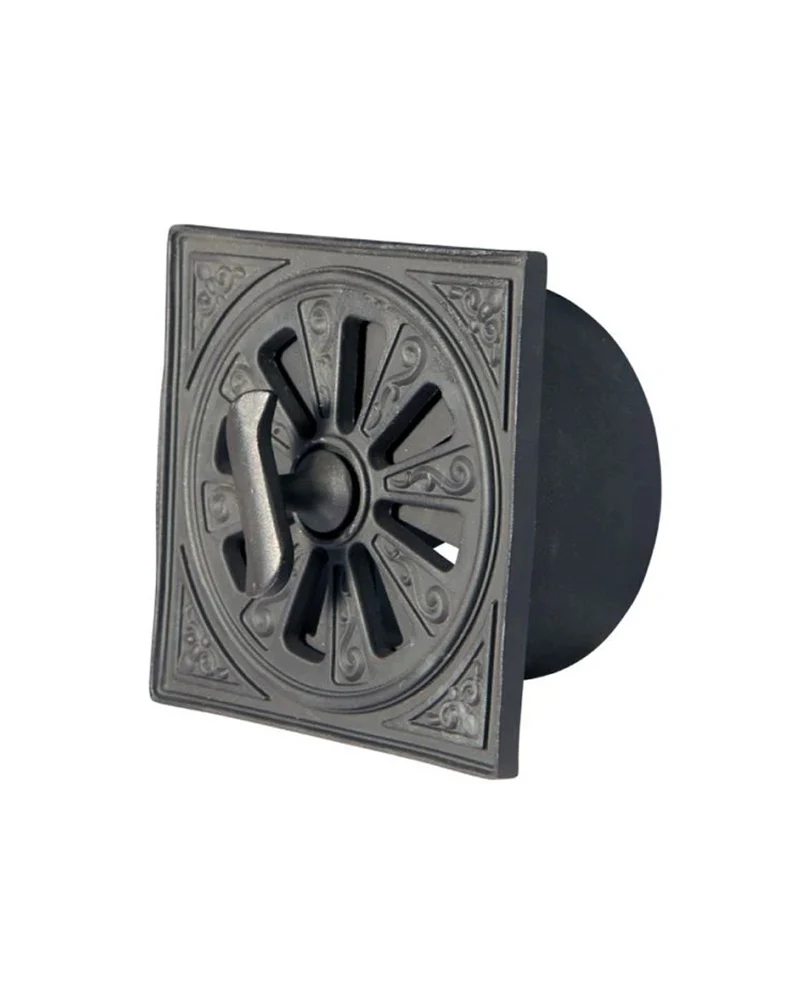 Rosettventil - Svart aluminium Ø 120 mm