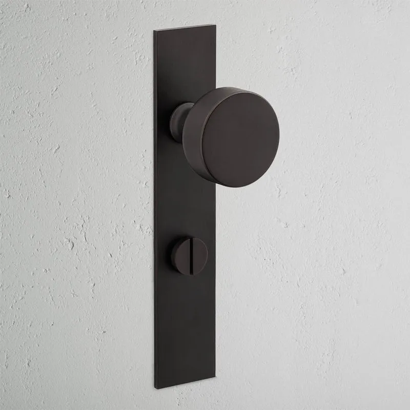 Onslow Long Plate Unsprung Door Handle & Thumbturn – Bronze