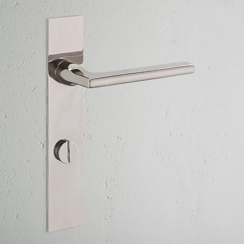 Clayton Long Plate Unsprung Door Handle & Thumbturn – Polished Nickel
