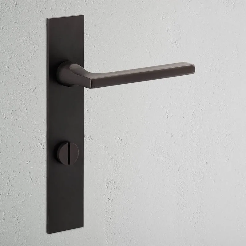 Clayton Long Plate Unsprung Door Handle & Thumbturn – Bronze