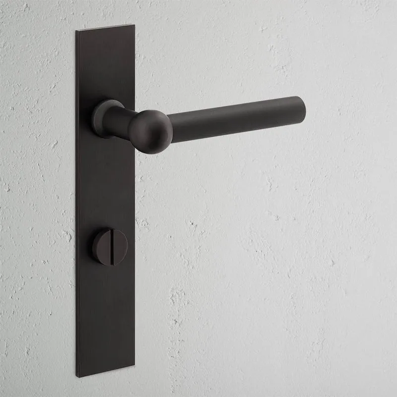 Harper Long Plate Unsprung Door Handle & Thumbturn – Bronze