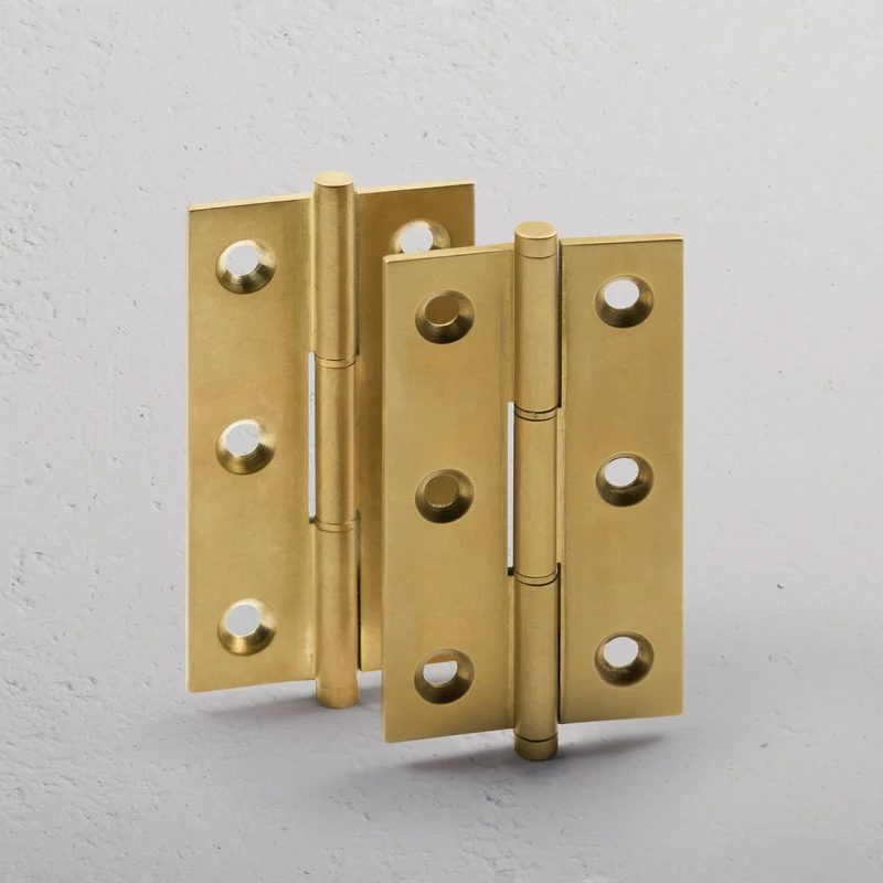 Cedar Cabinet Hinge Pair - Antique Brass
