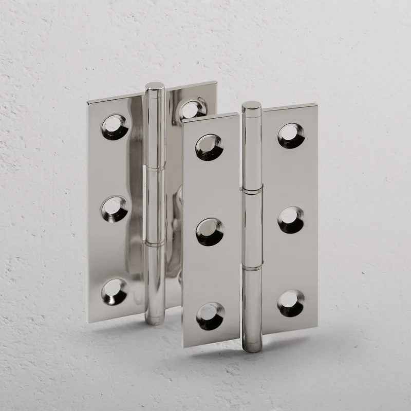 Cedar Cabinet Hinge Pair - Polished Nickel