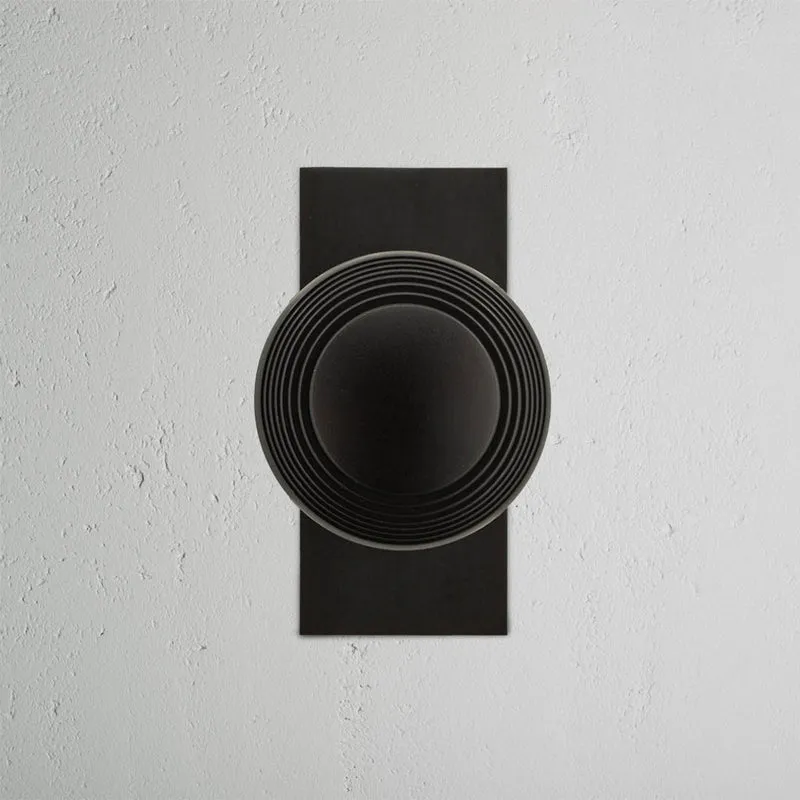 Poplar Short Plate Fixed Door Knob - Bronze