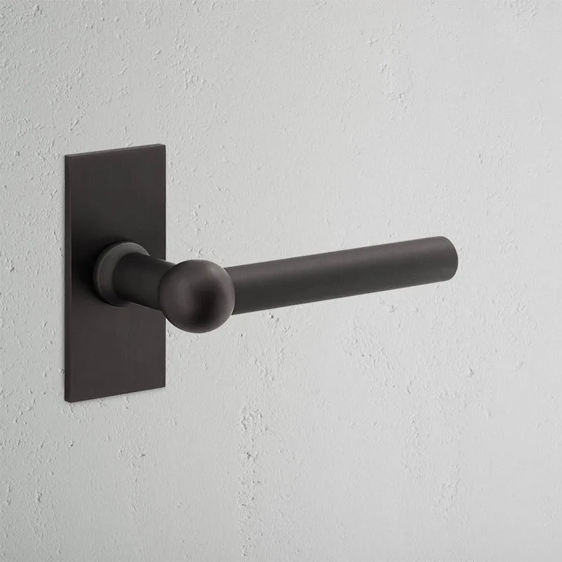 Harper Short Plate Unsprung Door Handle - Bronze
