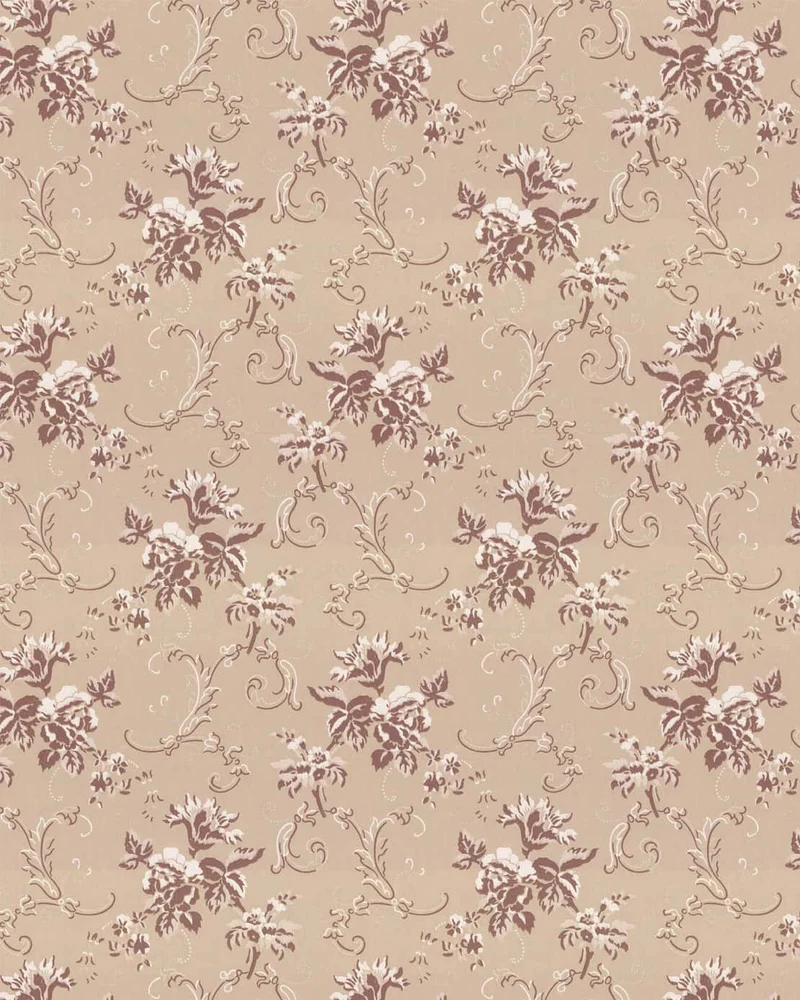 Lim & Handtryck Tapet - Hovdala blomma beige/champagne