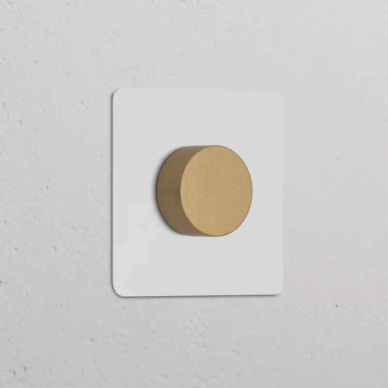 Kew Single Dimmer Switch - Paintable Antique Brass