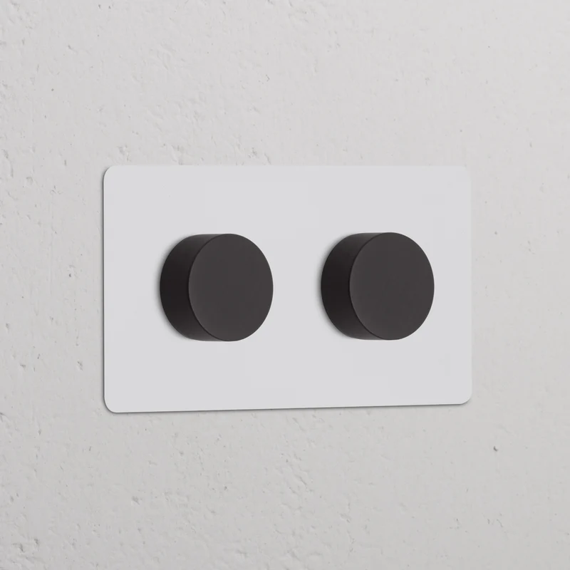 Kew Double 2x Multiway Dimmer Switch - Paintable Bronze