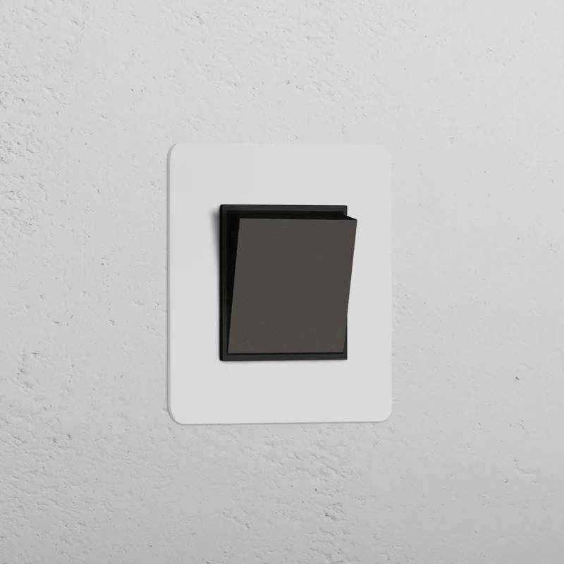 Kew Single Retractive Rocker Switch - Paintable Bronze | Black