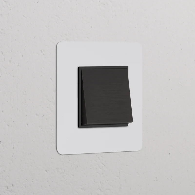 Kew Single Intermediate Rocker Switch - Paintable Bronze | Black