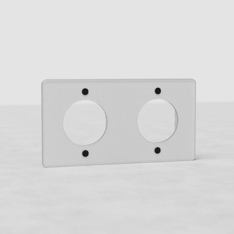 Kew Double Socket Plate - Clear | Black