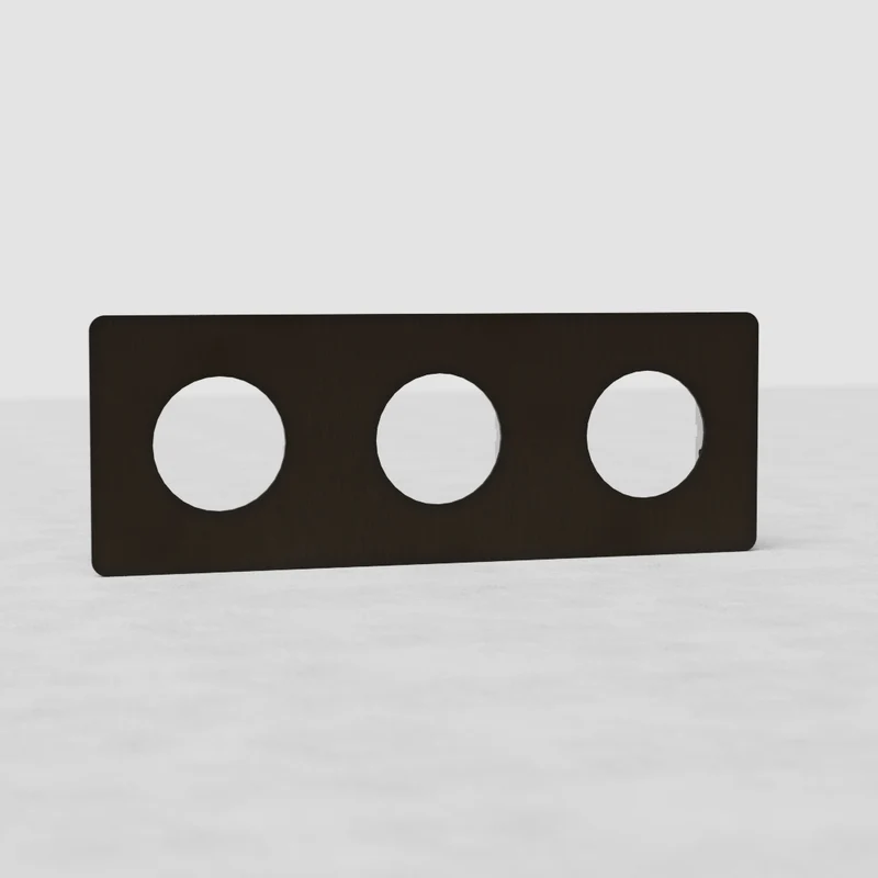 Kew Triple Socket Plate - Bronze