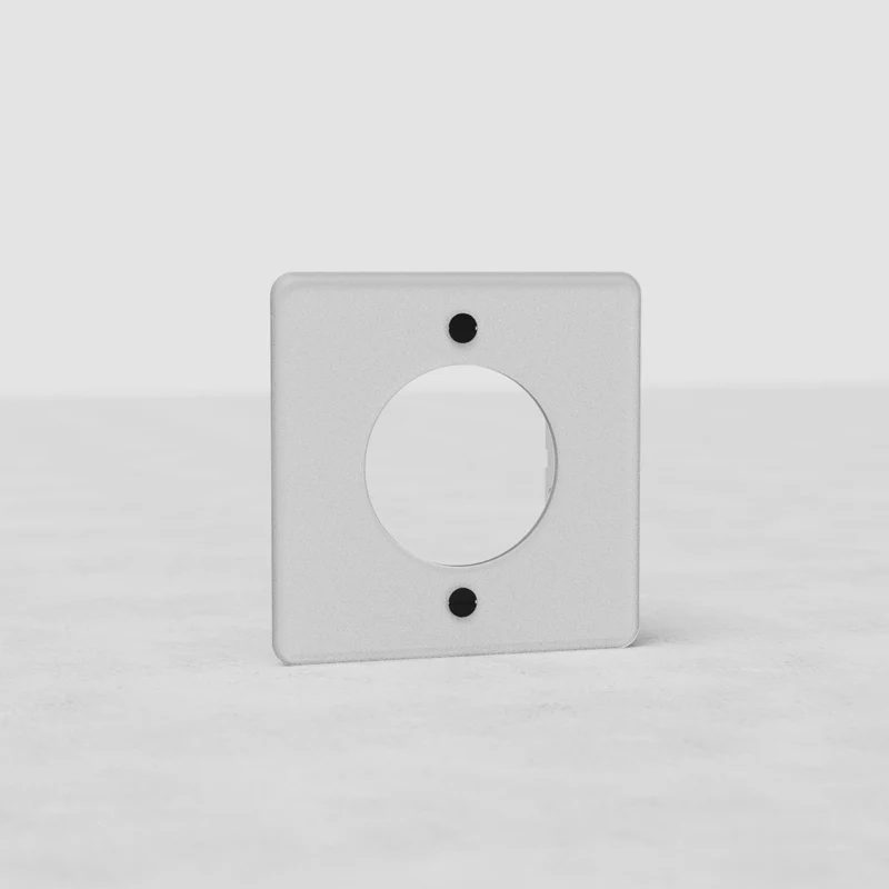 Kew Single Socket Plate - Clear | Black