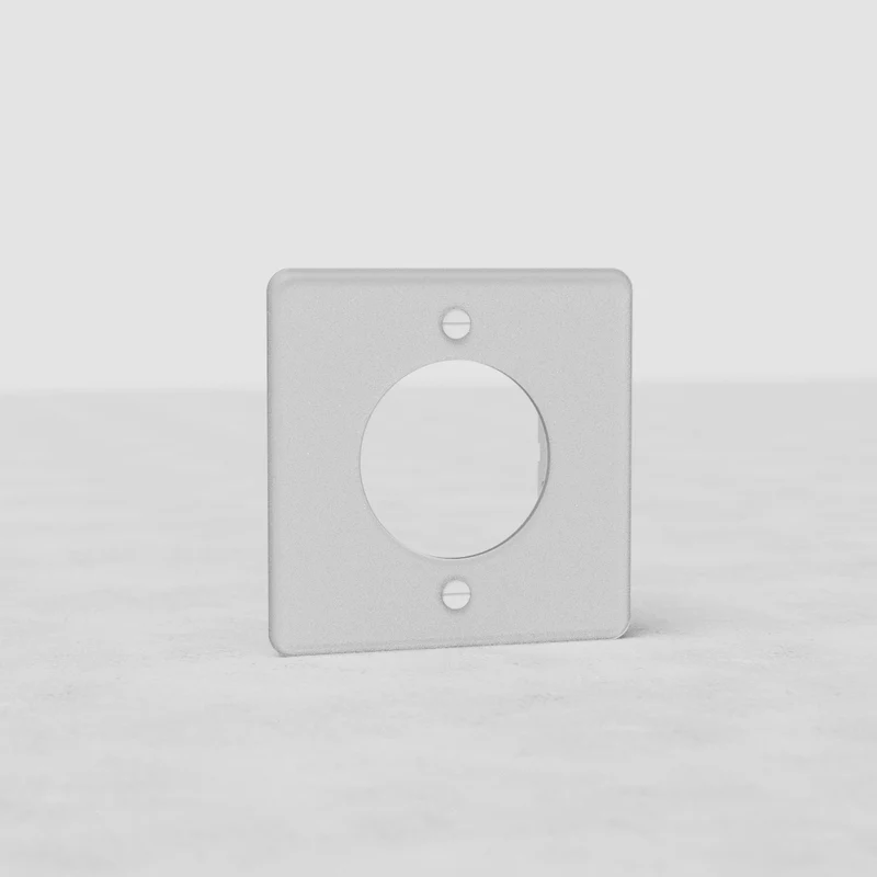Kew Single Socket Plate - Clear | White