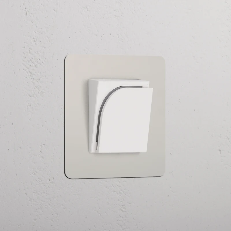 Kew Single Hotel Key Card Switch - Polished Nickel | White