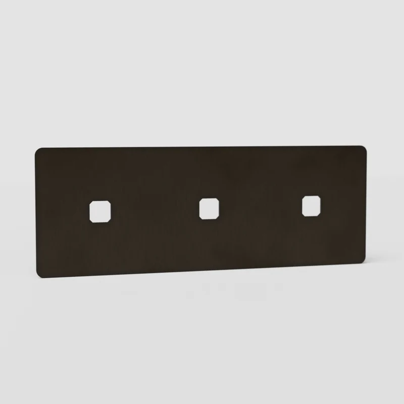 Kew Triple 3x Switch Plate - Bronze