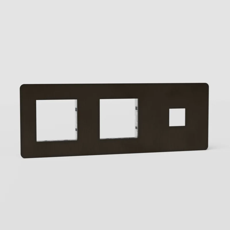 Kew Triple 1x Keystone & 2x 45mm Module Plate - Bronze